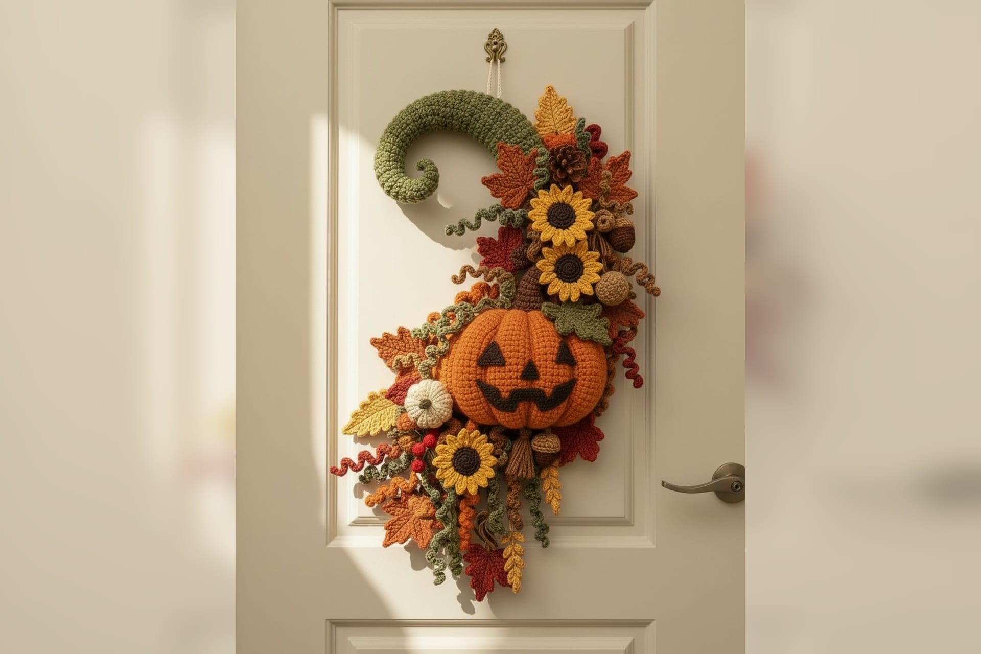 Autumn Pumpkin Harvest Crochet Door Hanging Pattern: Coming Soon Pattern