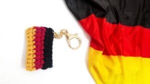 Free Crochet German Flag Keychain Pattern Easy Beginner Video Tutorial