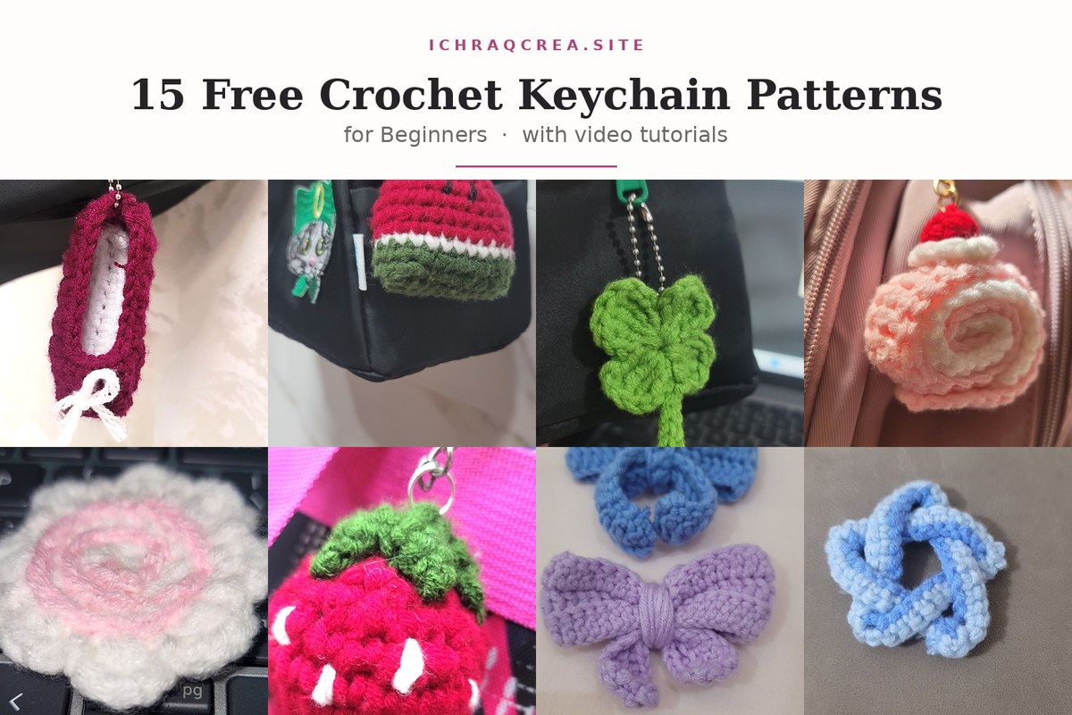 15 Free Crochet Keychain Patterns for Beginners (With Video) Pattern